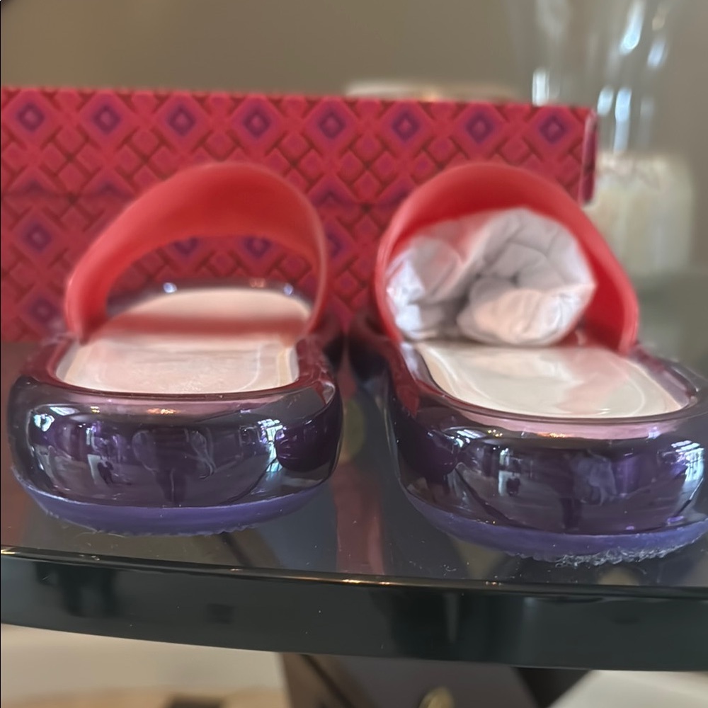 Tory Burch never worn bubble jelly slippers sz 8 - Picture 3 of 9